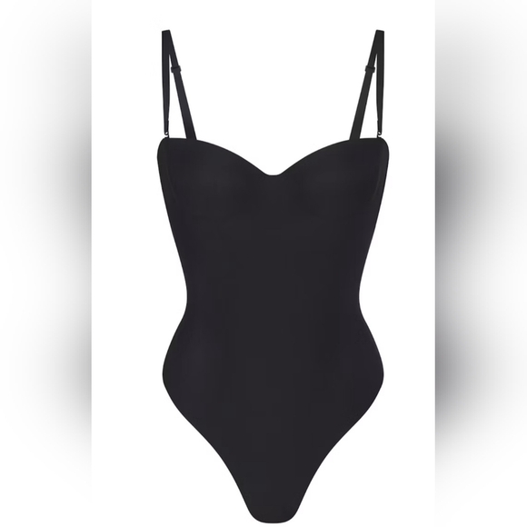 SKIMS Sleek Black Molded Underwire Shapewear Bodysuit- FITS SDD- SOLD OUT ONLINE - Picture 6 of 11
